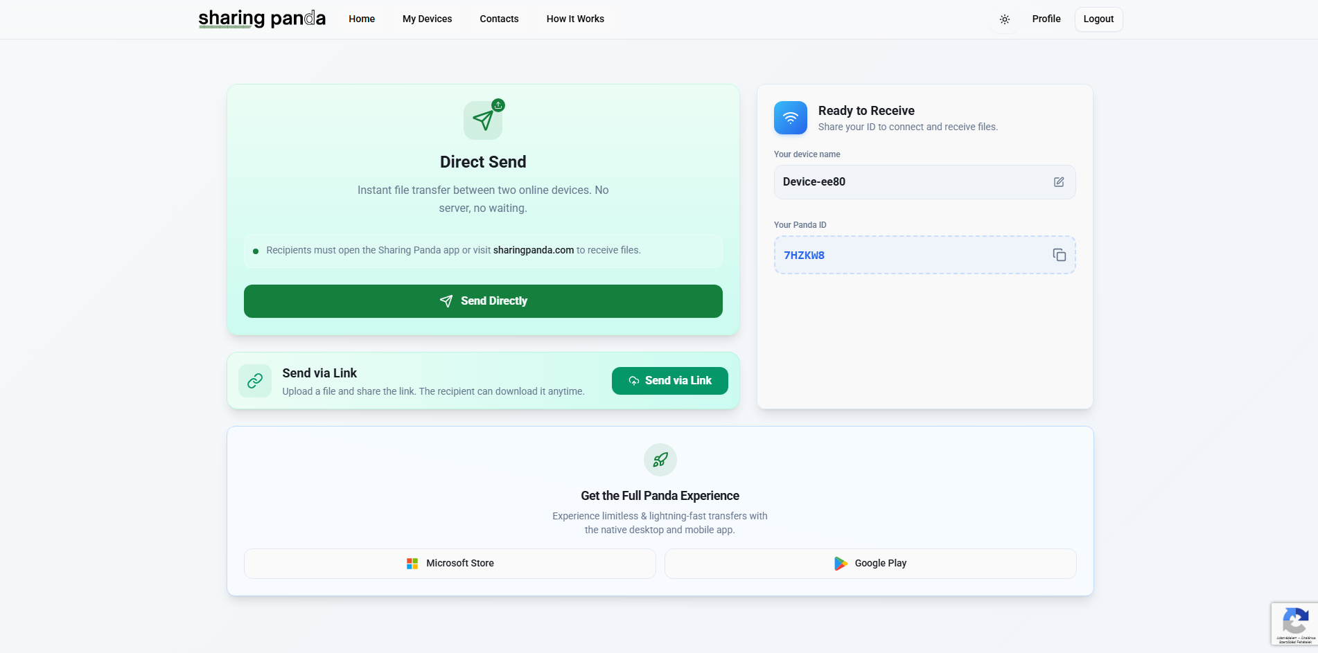 Sharing Panda - Secure P2P File Sharing
